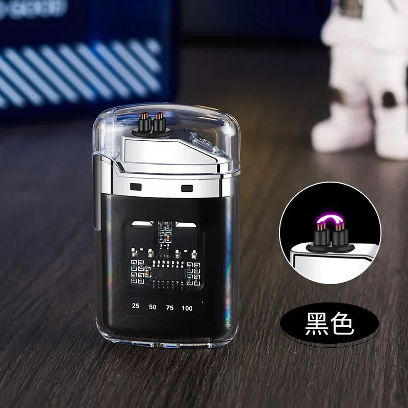 Rynx | Stylish USB Rechargeable Electric Lighter - Windproof Dual ARC Plasma Lighter for Men, Ideal for Outdoor Camping and Fire Starting