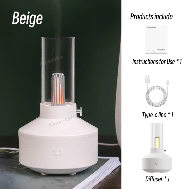 Rynx | KINSCOTER Portable Mini Aroma Diffuser - USB Air Humidifier with Essential Oil, Night Light, and Cold Mist Maker - Ideal for Home Gift