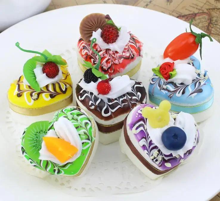Rynx | Playful Set of 6 Colorful PU Foam Cake Magnets for Creative Home Styling and Photography