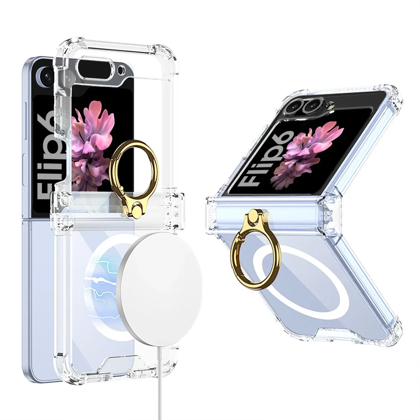 RYNX | Transparent Ring Case For Galaxy Z Flip 6