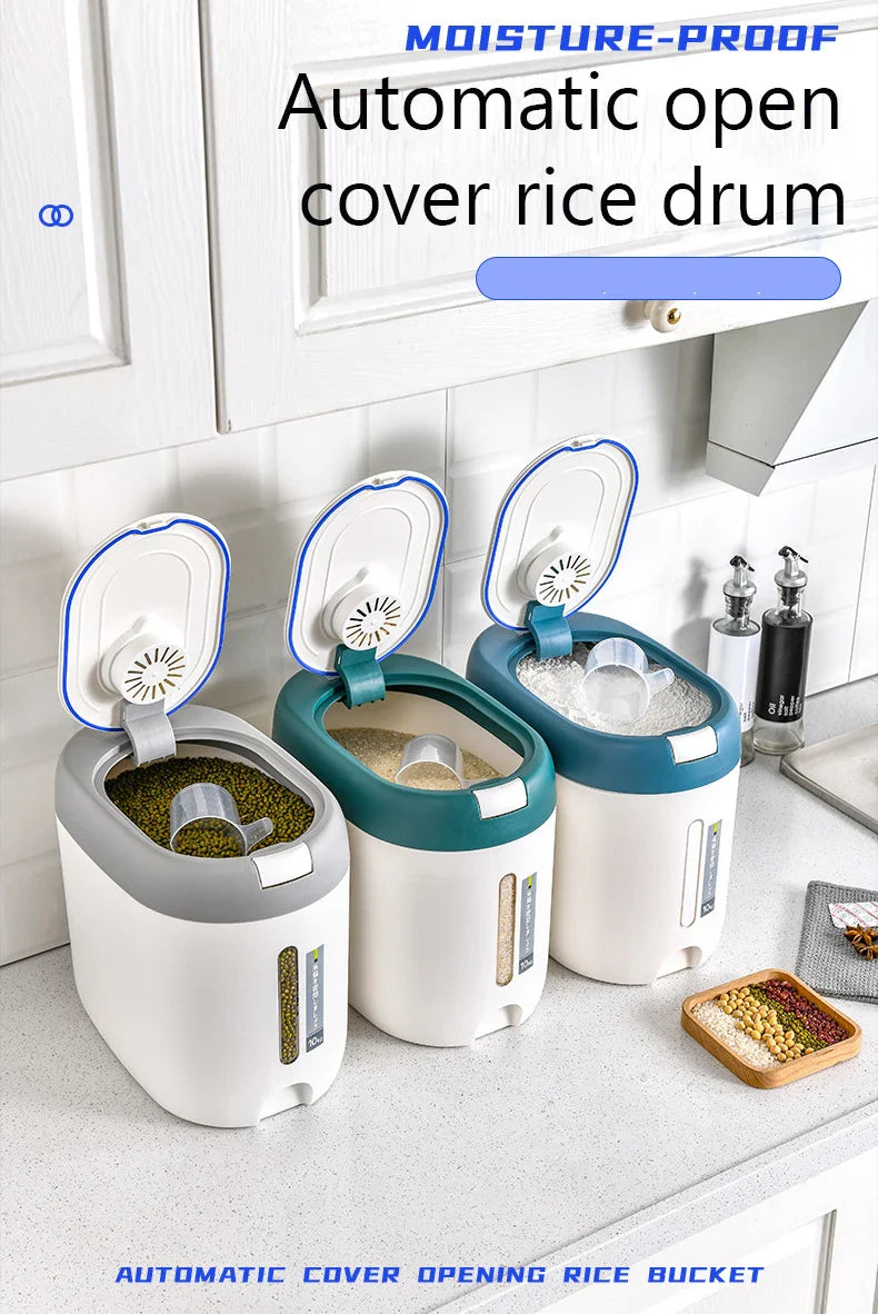 Rynx | XIAOGUI 5KG/10KG Rice Dispenser - Kitchen Organizer & Storage Container, Cereal Jar for Home, Food Storage Box