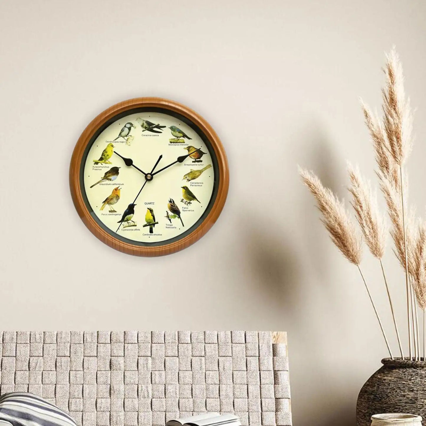 Rynx | Wall Clock - Decorative Timepiece with Bird Sounds - Unique Atmosphere