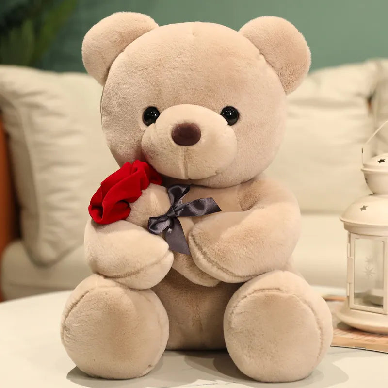 RYNX | Enchanting Rose Teddy Bear – A Plush Gift Of Love And Comfort – Gift For Valentine'S Day Braun