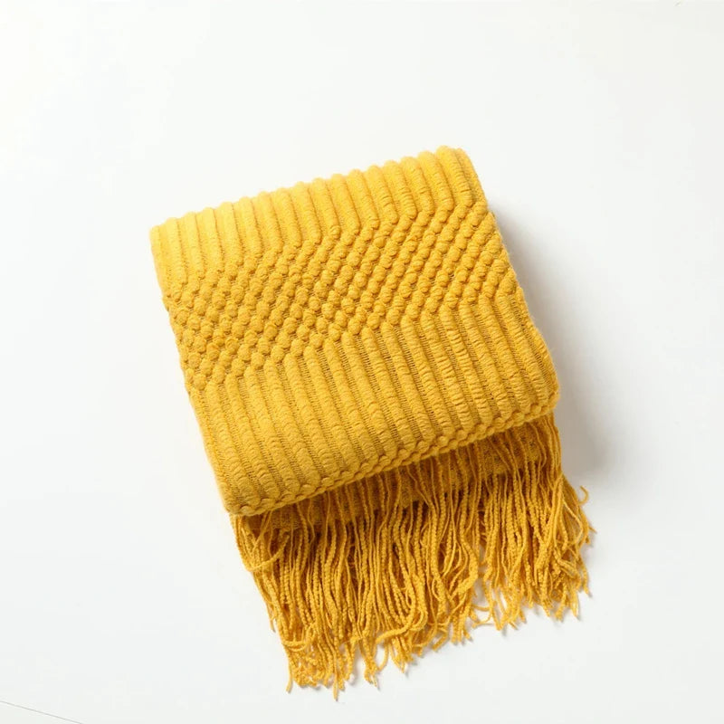 Rynx | purple diamond knit blanket