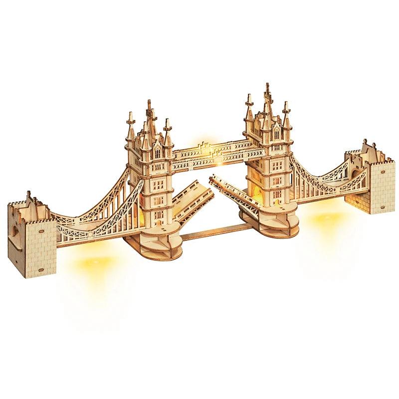Rynx | 3D Architectural Wooden Puzzle Set: Build Big Ben, Tower Bridge & Five-Story Pagoda