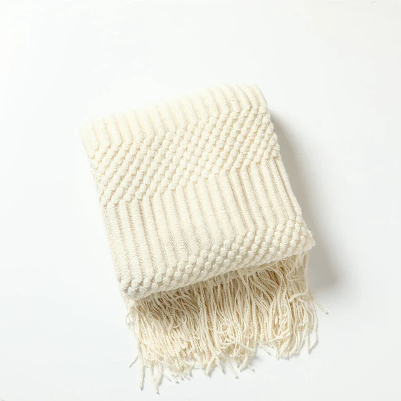 Rynx | purple diamond knit blanket