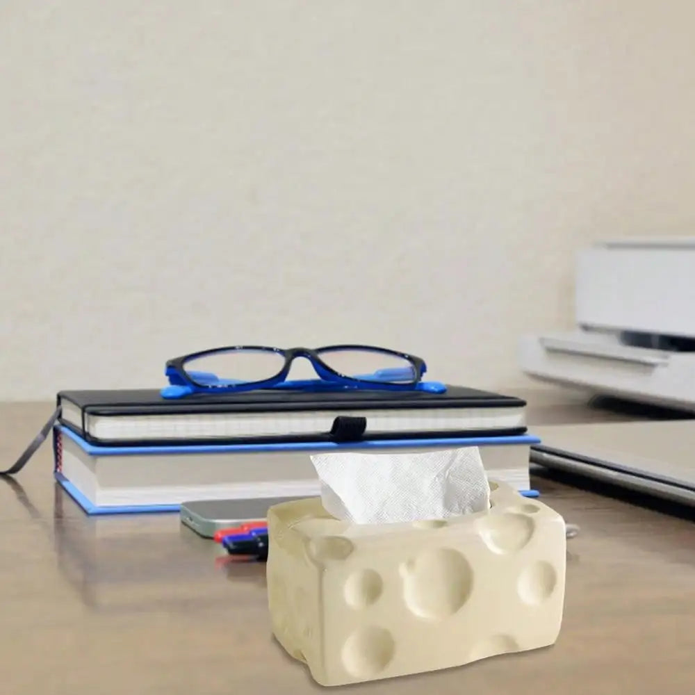 Rynx | 1pc Tissue Box Cheese Design Dining Table Decorative Napkin Holder Dining Table Decorative Napkin Holder