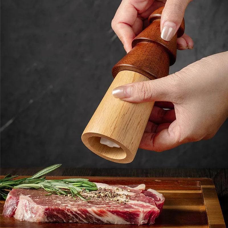 Rynx | Set of 3 - Elegant adjustable wooden spice mill set for gourmet cooking
