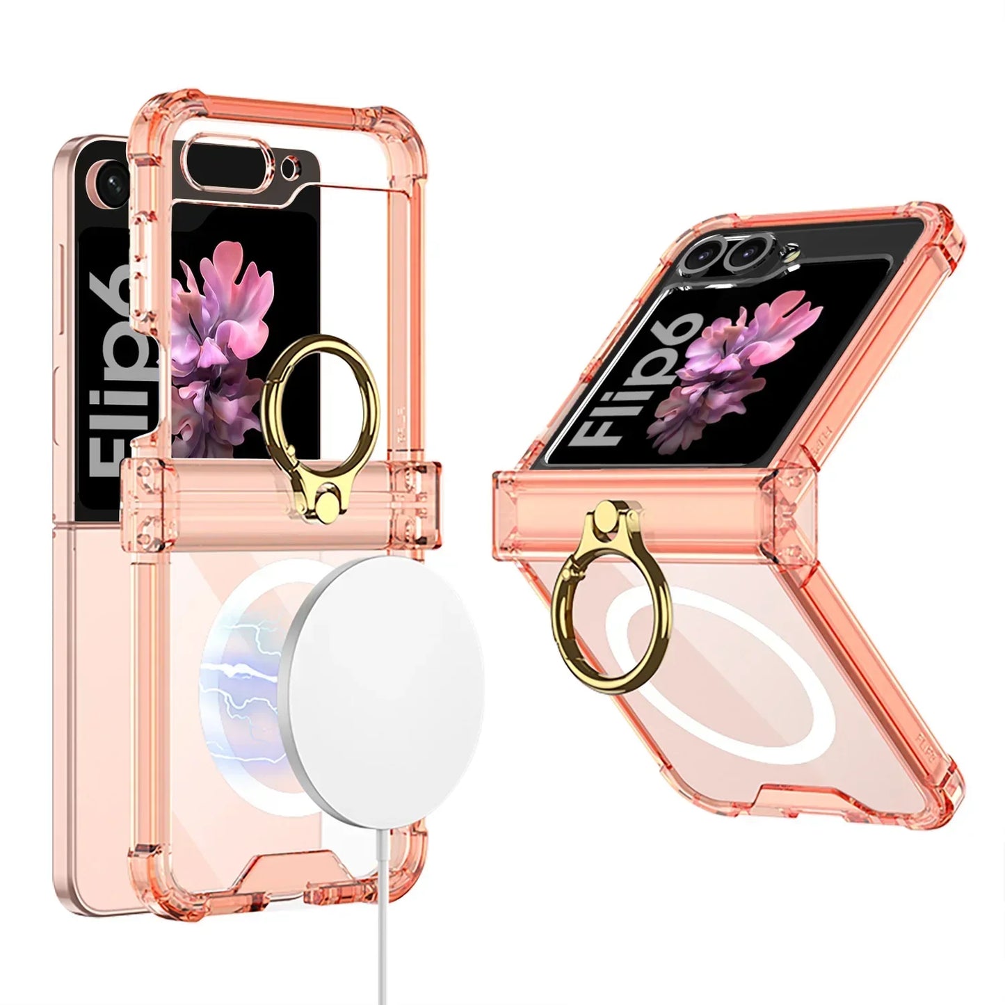 RYNX | Transparent Ring Case For Galaxy Z Flip 6