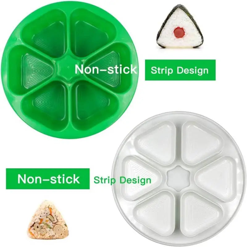 Rynx | Triangular Sushi Maker Kit - DIY Onigiri Rice Ball Press and Mold for Japanese Bento Box Kitchen Tools