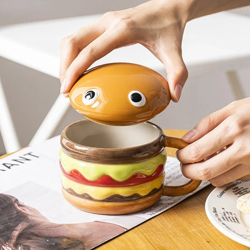 Rynx | Yummy Hamburger-Shaped Ceramic Hamburger Mug
