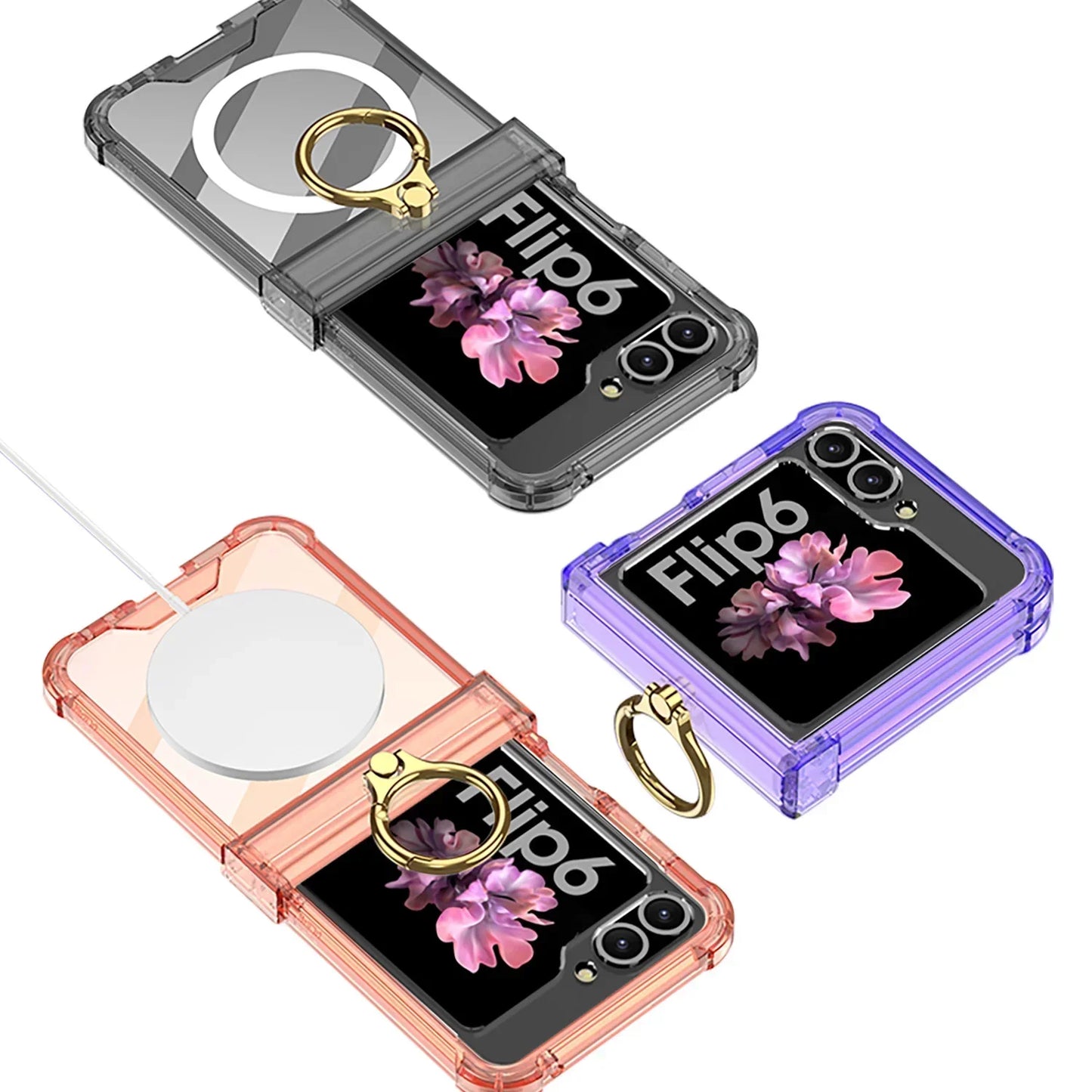 RYNX | Transparent Ring Case For Galaxy Z Flip 6