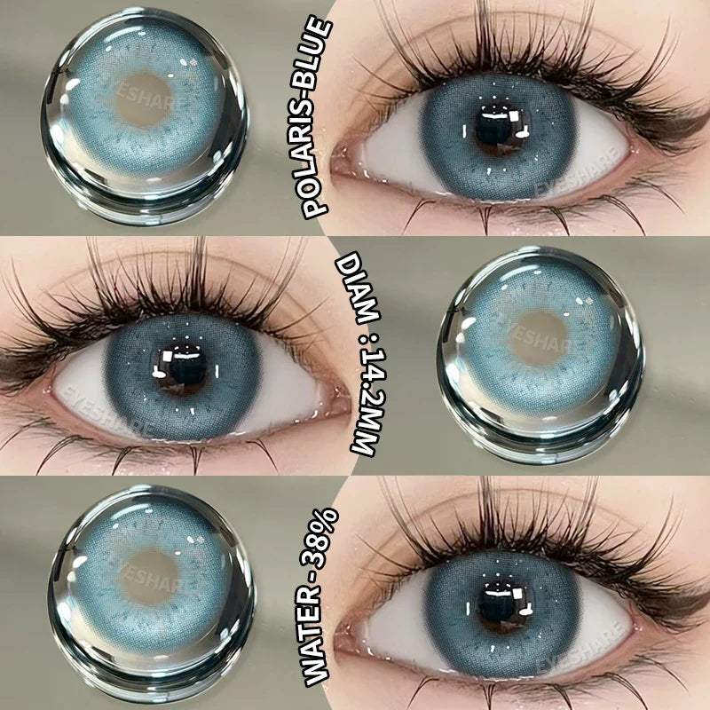 Rynx | New Fashion Colored Contact Lenses Naturally Brown Contact Blue Lenses Gray Pupils Cosmetic Colored Lenses Green Eye Lenses
