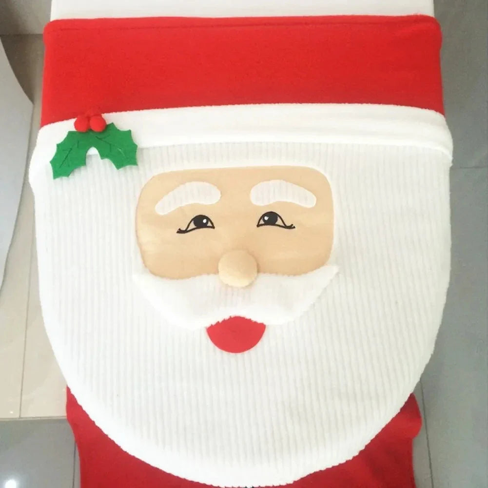 Rynx | New cute Christmas toilet seat covers Creative Santa bath mat Xmas accessories for home New Year Navidad gift decor
