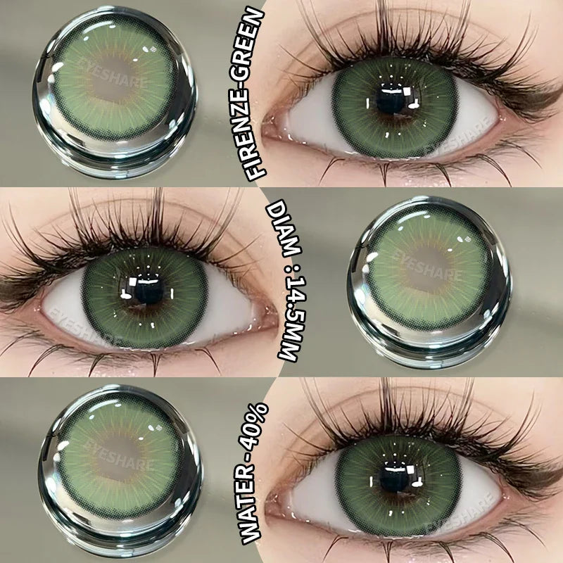 Rynx | New Fashion Colored Contact Lenses Naturally Brown Contact Blue Lenses Gray Pupils Cosmetic Colored Lenses Green Eye Lenses