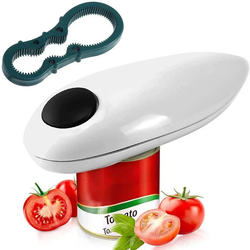 Rynx | Automatic Electric Can Opener - Hands-Free, One-Touch Portable Kitchen Tool for Jar and Bottle Opening, Convenient Opener Gadget