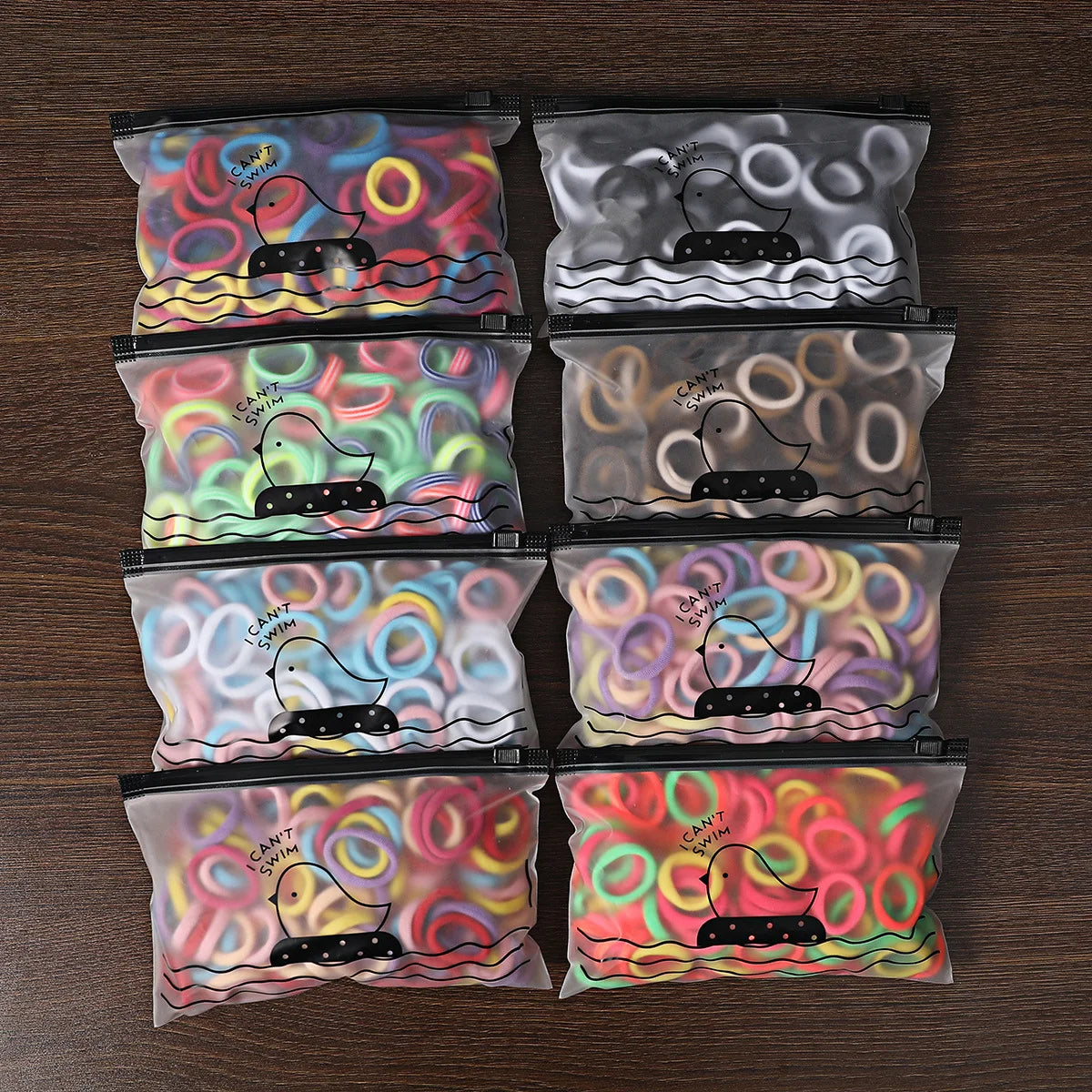 Rynx | 50/100pcs Colored Hair Ties for Kids: Elastic Hair Ties