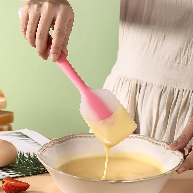 Rynx | Translucent Silicone Cake Scraper: Non-Stick Cream Spatula for Kitchen Cooking - Pastry Mold Brush Tool Baking Accessories