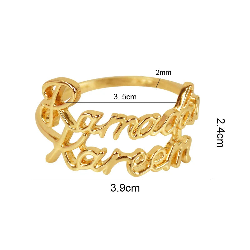 Rynx 2/6Pieces Ramadan Kareem Napkin Rings Eid Mubarak Muslim Islamic Dining Table Home Decoration Alloy Napkin Buckle Ramadan Gift