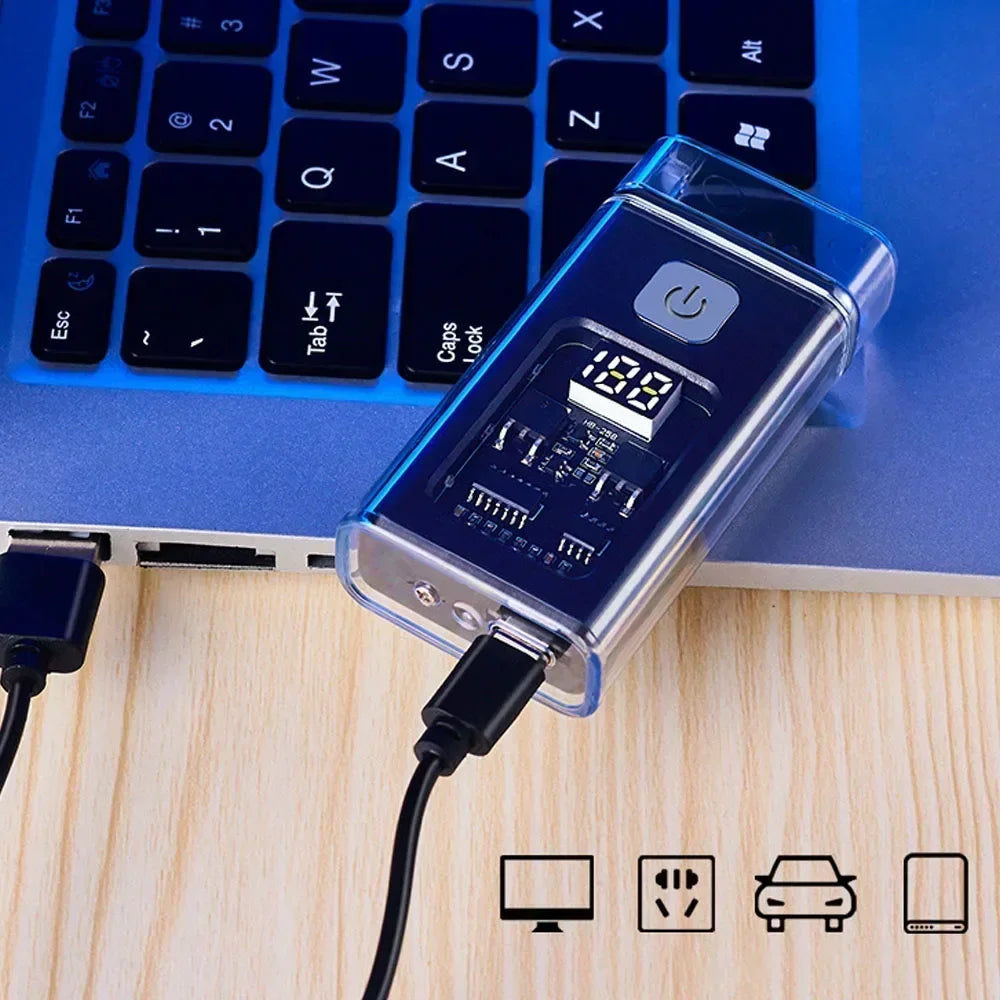 Rynx | Stylish USB Rechargeable Electric Lighter - Windproof Dual ARC Plasma Lighter for Men, Outdoor Camping Fire Starter Gadget
