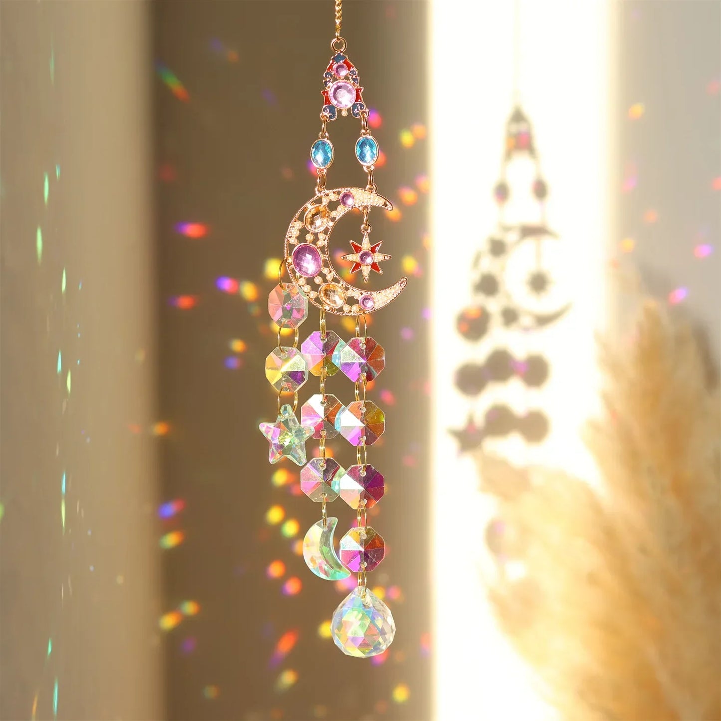 Rynx | Radiant Moonlit Quartz Prism Suncatcher