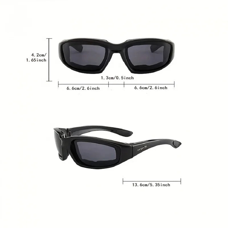 Rynx | 1pc Sports Glasses Combo, windproof Bicycle Glasses Outdoor Glasses with yellow & gray lenses durable frame sports accessories