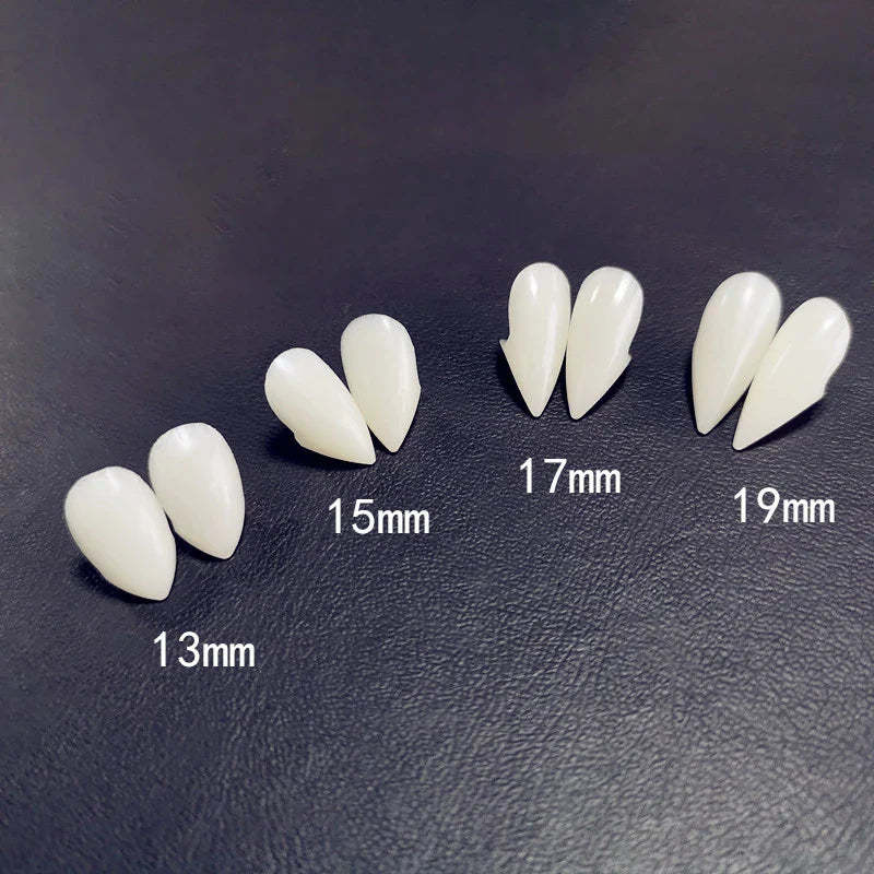 Rynx | 1 Pair Halloween Vampire Teeth Fangs Prosthesis Party Costume DIY Cosplay Props Fake Teeth Resin Fangs Zombie Masquerade Prop