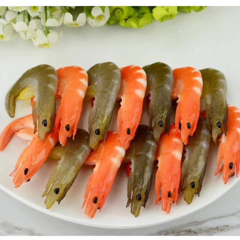 Rynx | Realistic PVC Shrimp Sculpture for Home Decor and Creative Play