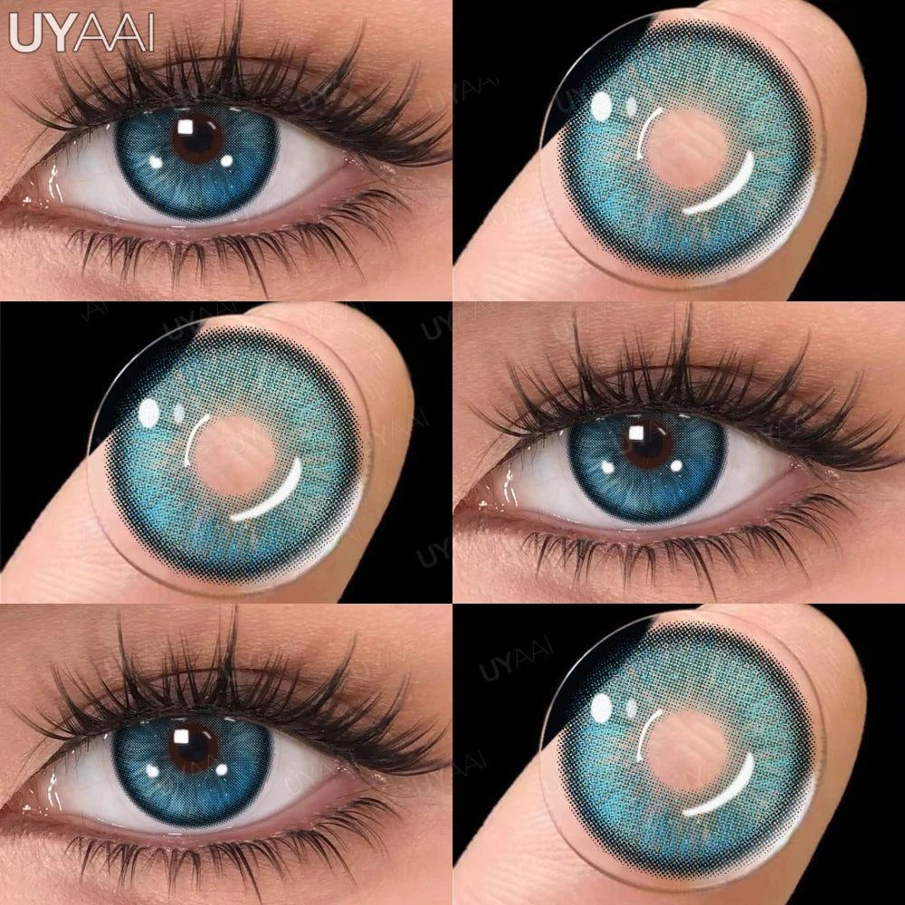Rynx | 1 Pair Multi Contacts for Women y2k Korean Style Fashion Eye Lenses Blue Eye Color Contact Lens Purple Lenses Gray Natural Lens