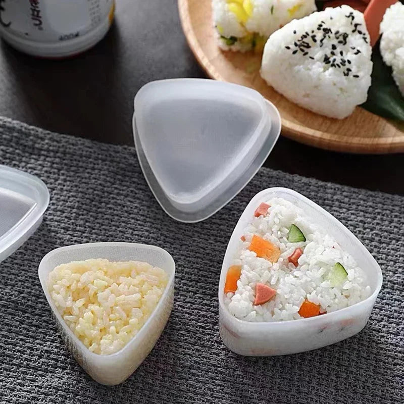 Rynx | Triangle Sushi Mould Kit - Kitchen Accessory for Onigiri Rice Ball and Bento, Easy-to-Use Sushi Machine Tool with Nori Cutter