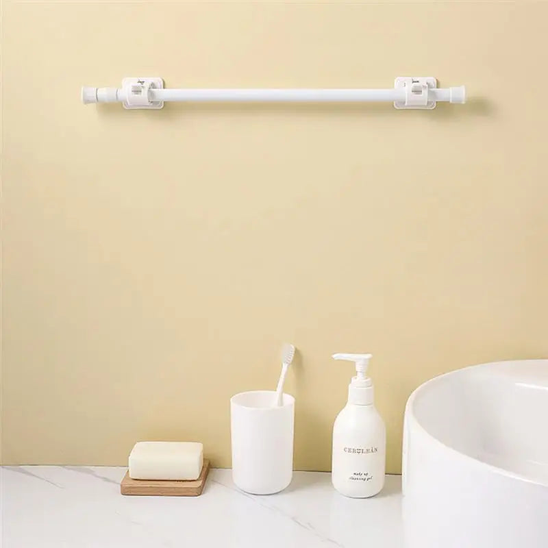 Rynx | 30-110CM Telescopic Curtain Pole - Multi-Purpose Spring Loaded Extendable Tension Rod for Net, Voile, and Curtain Rails