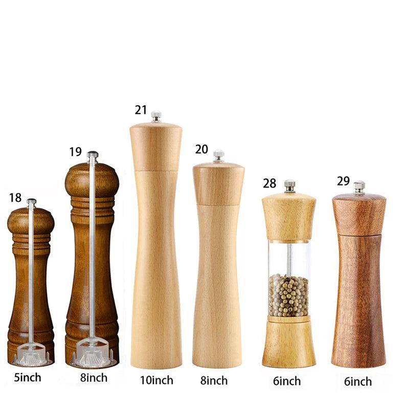 Rynx | Elegant adjustable salt and pepper mill set made of solid wood for outdoor dining