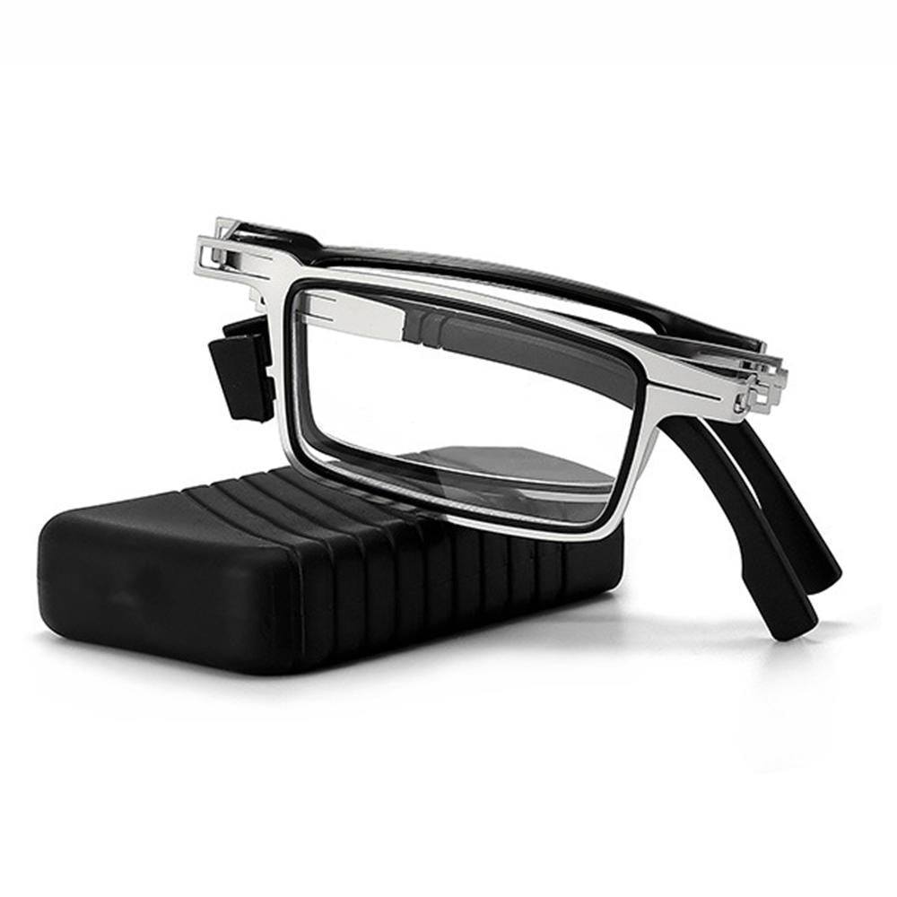 RYNX | Stylish Foldable Reading Glasses Silver (square)