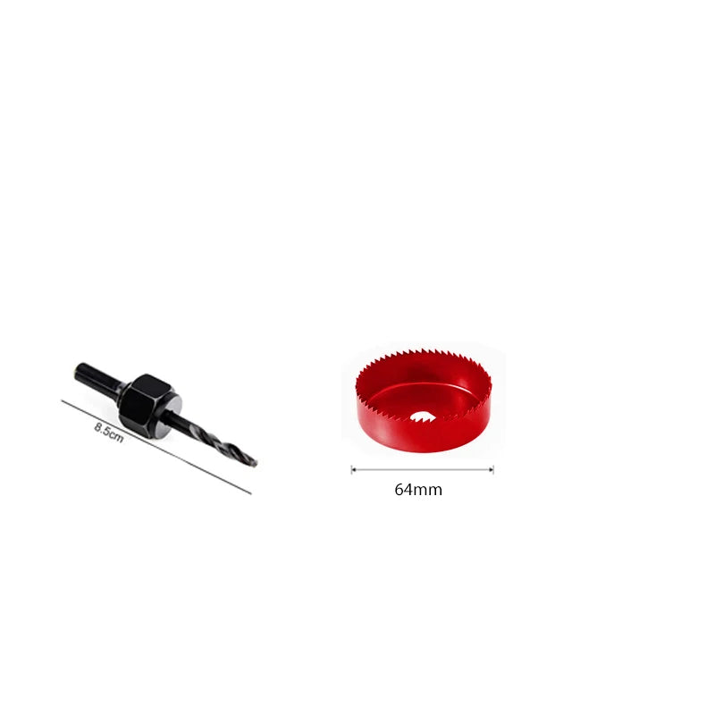 Rynx | Hole Saw Kit: 2/3/6/8/13/16PCS Set with Mandrels, Hex Key & Storage Box - Ideal for Soft Wood & PVC Board