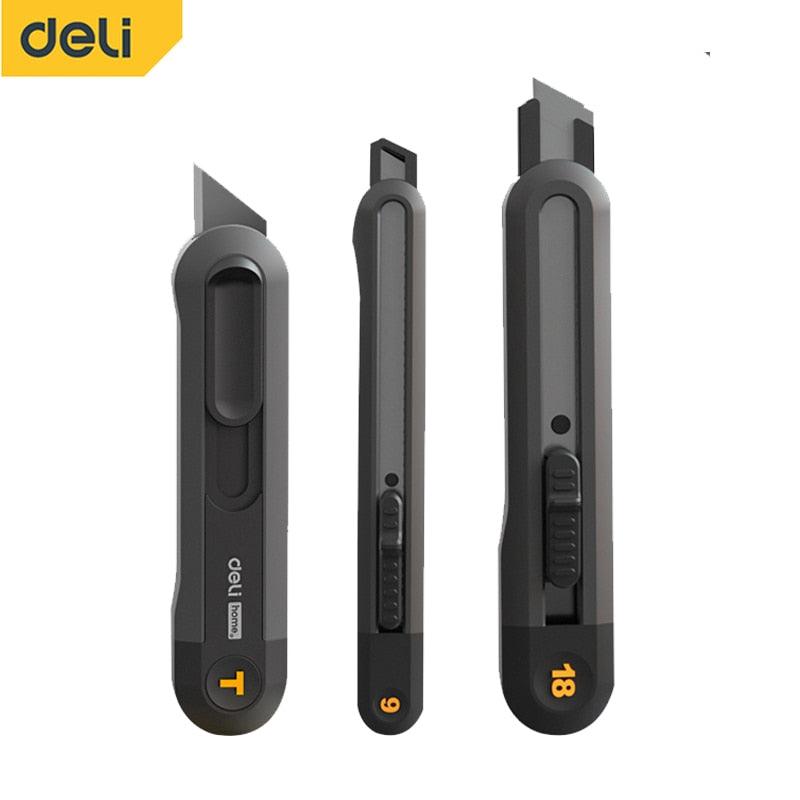 Rynx | Deli Black SK2 Steel Utility Knife: The ultimate solution for precise cutting