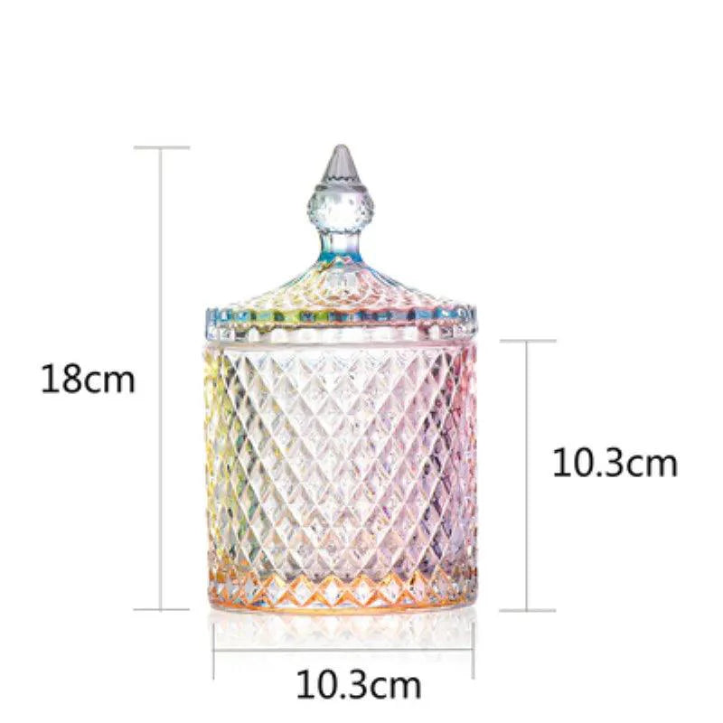 Rynx | Colorful diamond glass storage container for sweets and sugar - 300ML & 600ML options