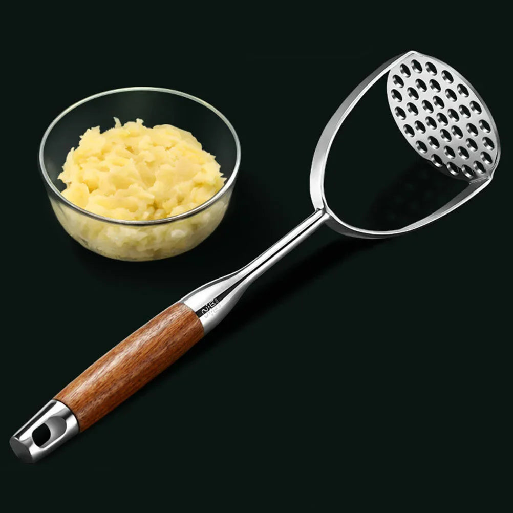 Rynx | Rvs Potato Masher - Wooden Handle - Sustainable And Efficient