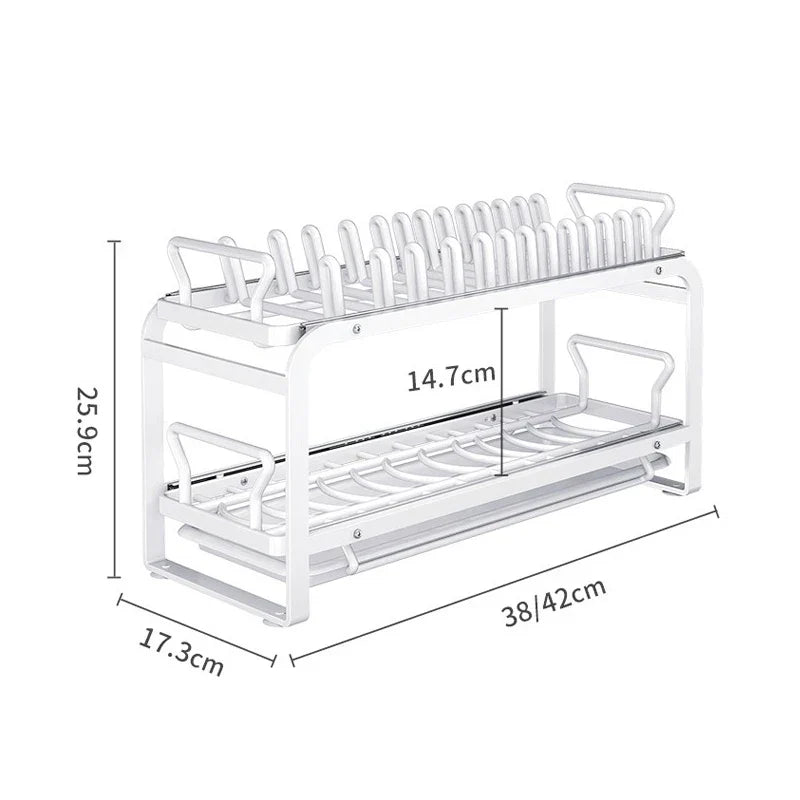 Rynx | Kitchen Cabinet Sliding Storage Dish Rack