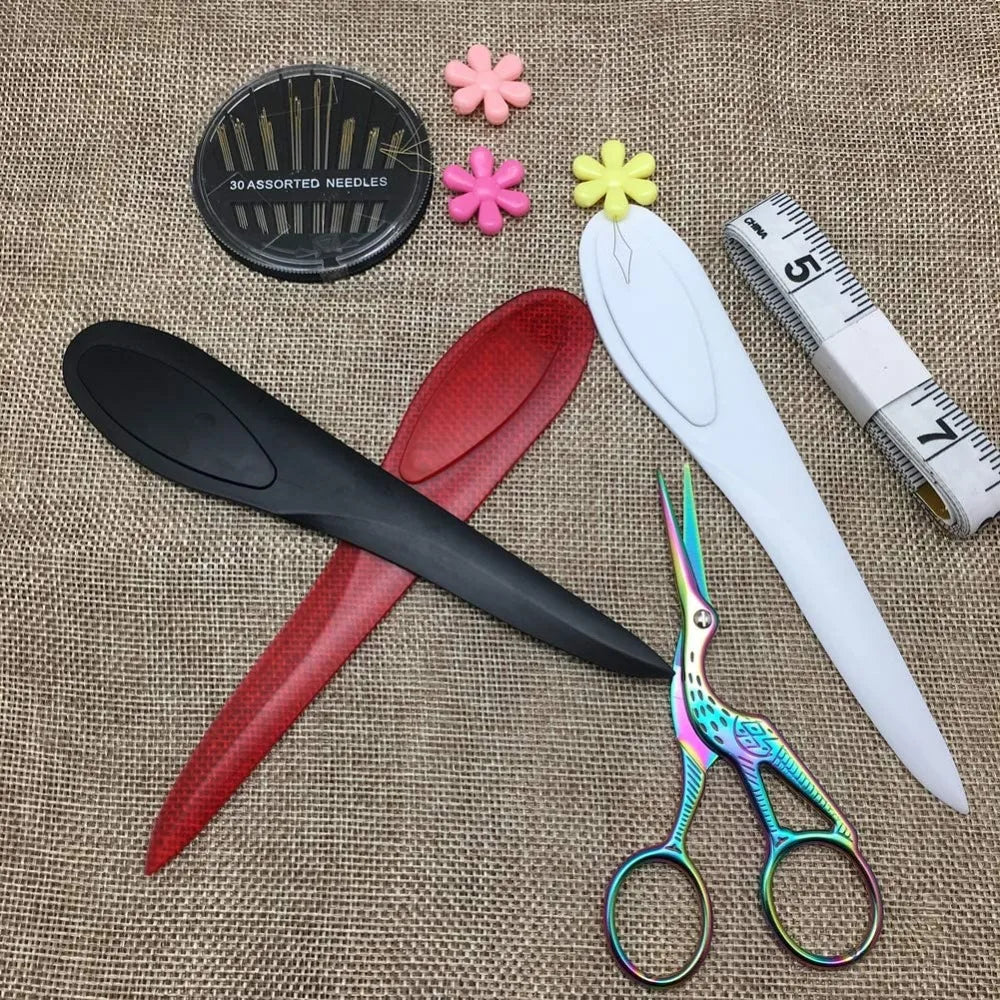 Rynx | Plastic Handle Crease Sewing Tool - DIY Sewing Marker with Long Handle, Letter Opener Tip Tuner, Sewing Accessories ( 1 Pack )
