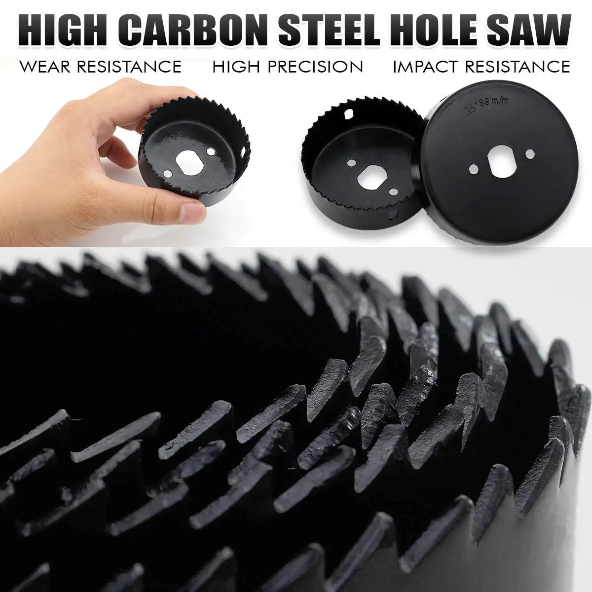 Rynx | Hole Saw Kit: 2/3/6/8/13/16PCS Set with Mandrels, Hex Key & Storage Box - Ideal for Soft Wood & PVC Board