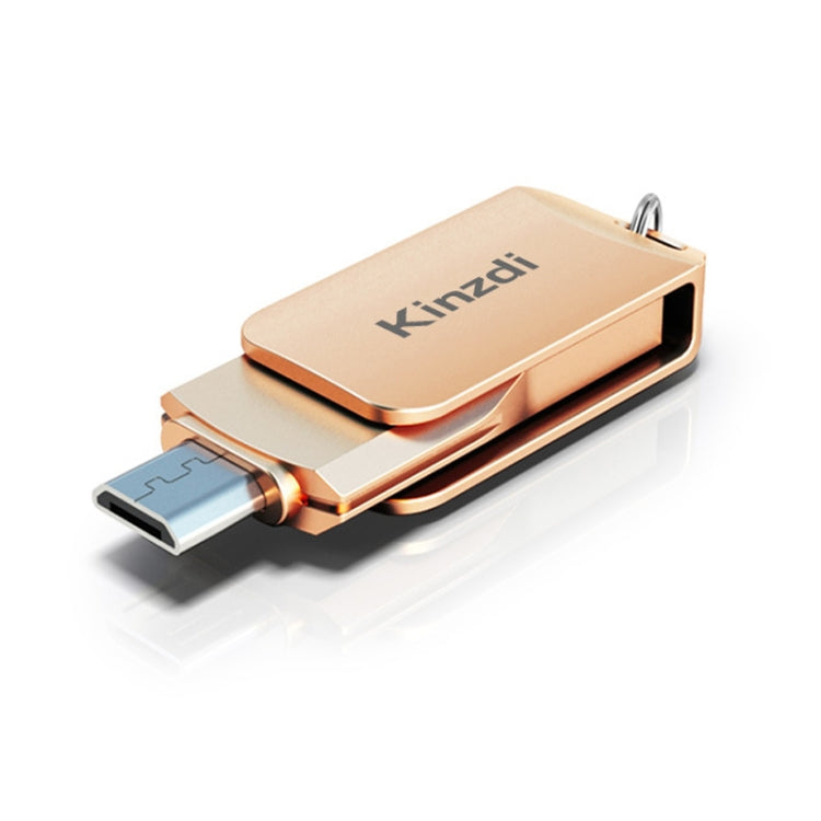 Rynx | Kinzdi 128GB USB + Type-C interface metal twister flash drive V8 (Rose gold)