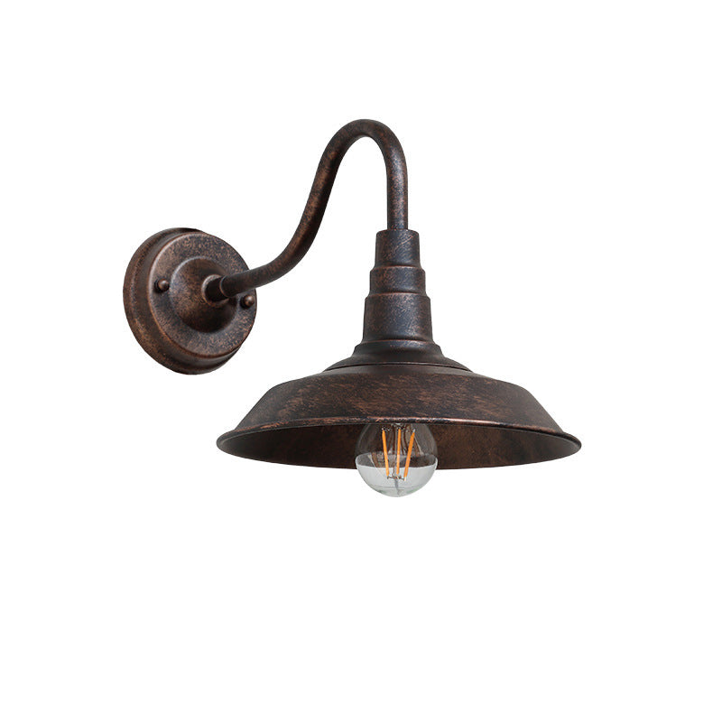 Rynx | Noctura Classic Wall Lamp | Vintage Design | Iron Frame with Round Glass Shade | 1-Light Dining Room Lighting