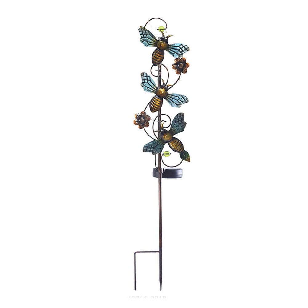 Rynx | GardenGlow Solar Garden Light | Metal Design | Butterfly, Dragonfly, Hummingbird | Landscape Lighting