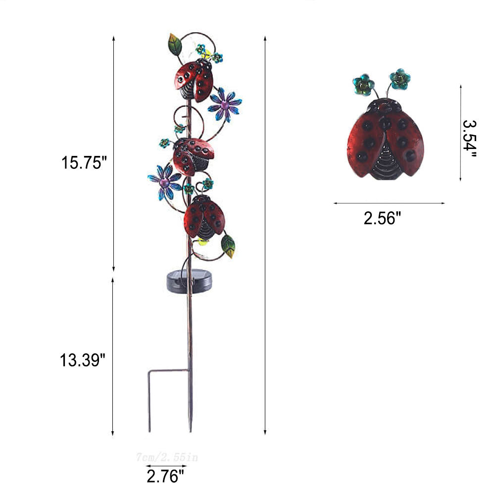 Rynx | GardenGlow Solar Garden Light | Metal Design | Butterfly, Dragonfly, Hummingbird | Landscape Lighting