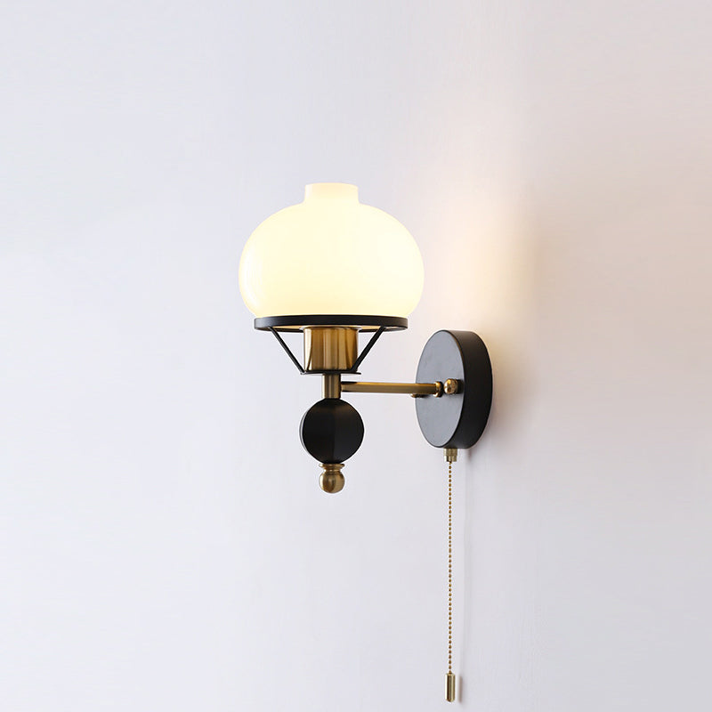 Rynx | GeoLuxe French Geometric Wall Lamp | Iron & Glass | 1-Light Design for Living Room