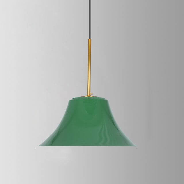Rynx | RetroDome Industrial Vintage Pendant Light | Green Iron Dome Design | Single Light | Rustic Ceiling Lighting