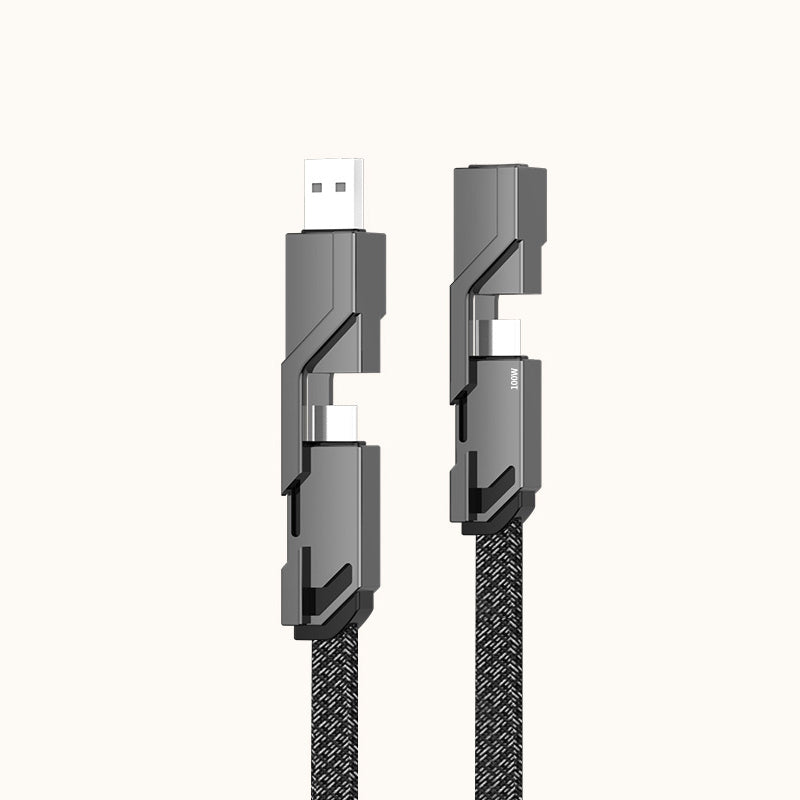 Rynx | 4-in-1 braided anti-tangle charging cable