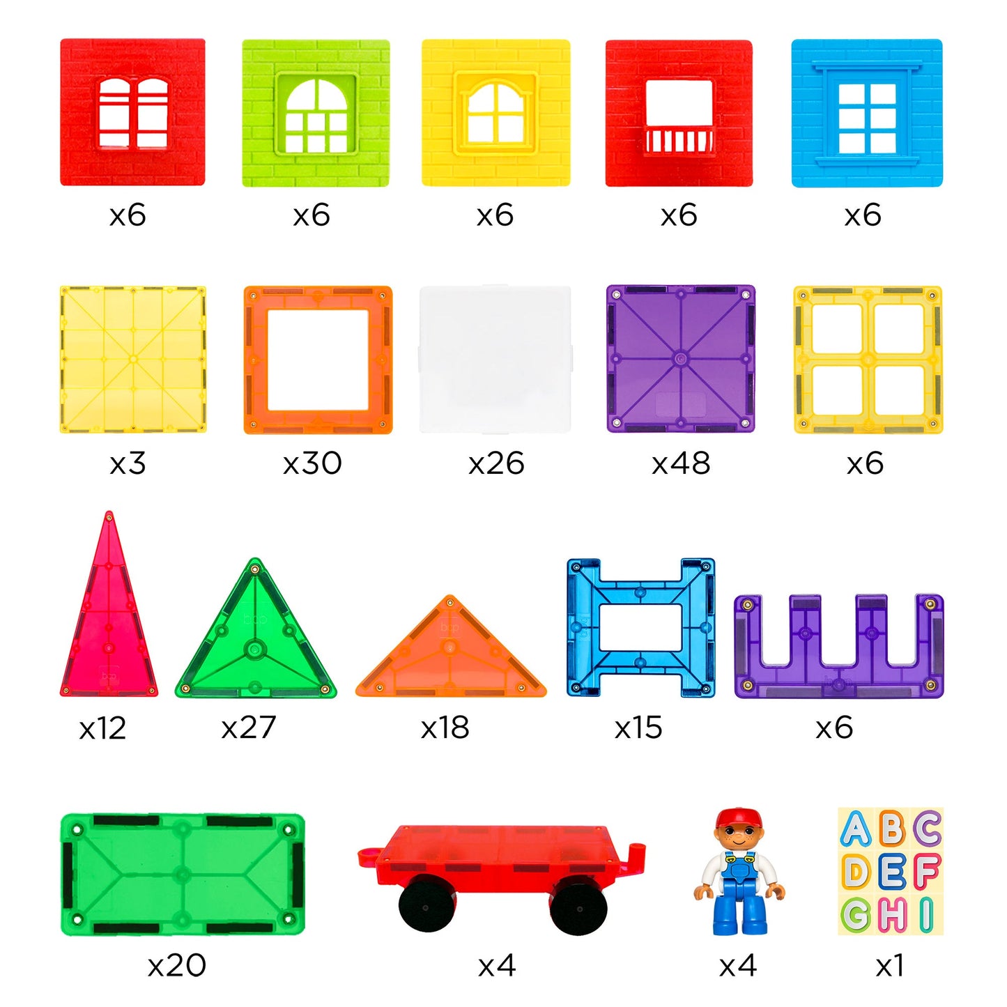 Rynx | 265-piece Child Magnetic Tiles STEM Construction Toy Building Block Set