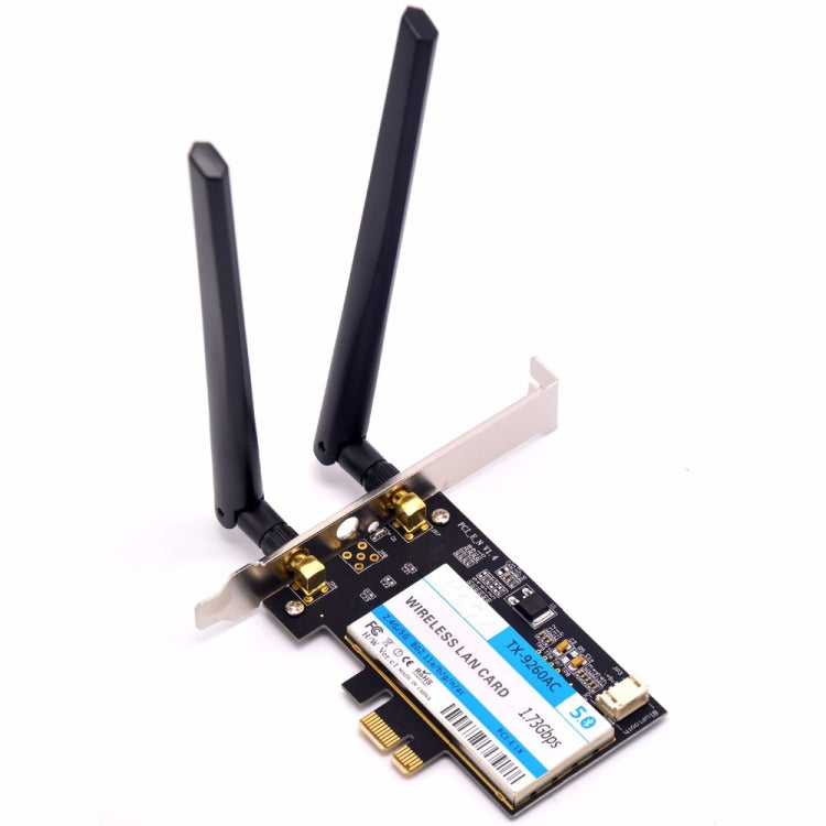 Rynx | TX-9260AC Wireless-AC Dual Band 802.11ac 1730Mbps Desktop PCI-e WiFi Adapter + Bluetooth 5.0 WLAN Network Card for Intel 9260ac