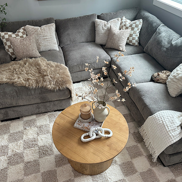 Rynx | Neutral checked carpet flooring